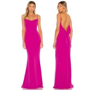 NWT Katie May Damn Gina Dress Electric Hot Pink Magenta Fuchsia Maxi Gown Small